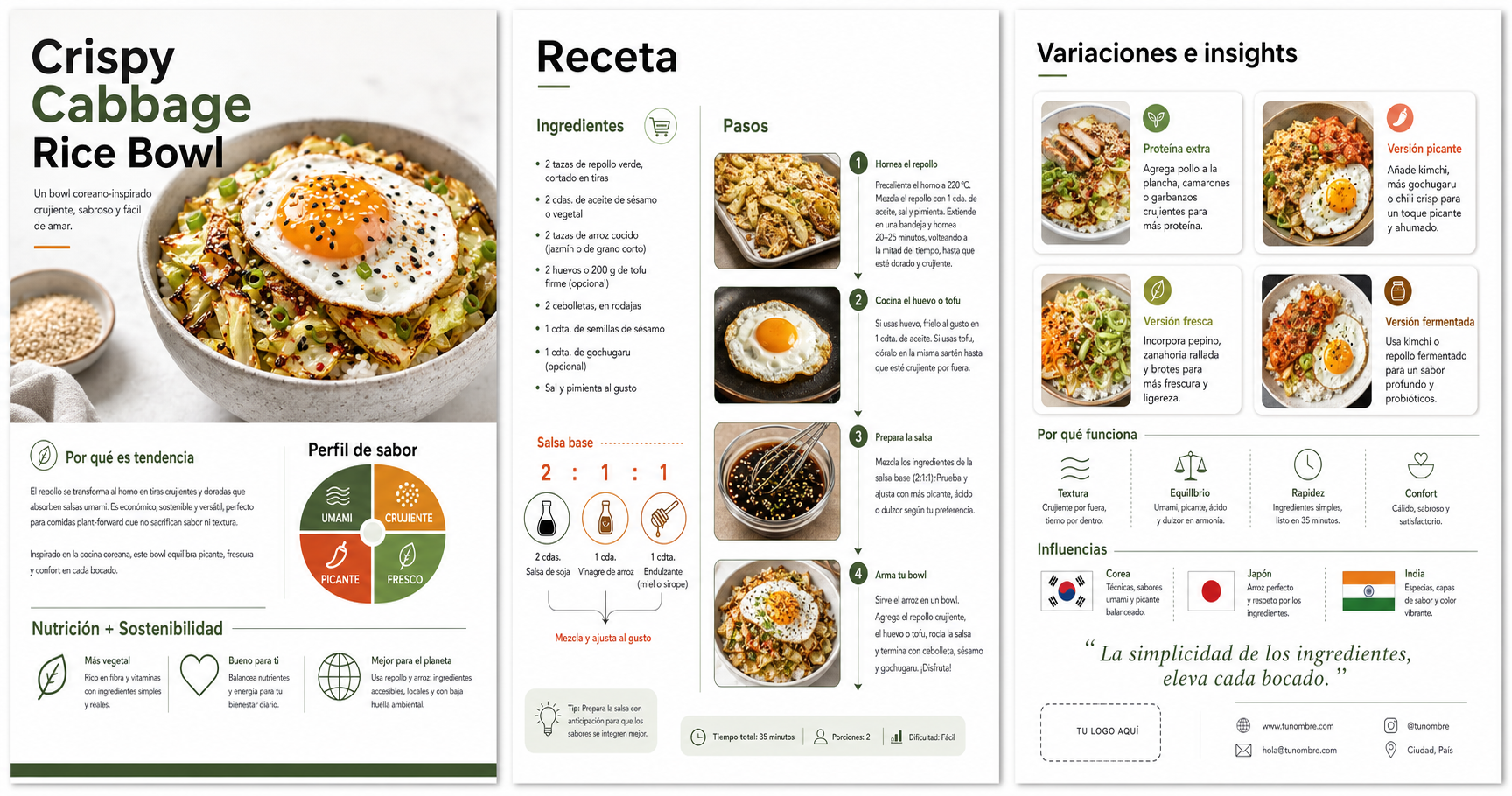 Flyer Media Carta · Comida
