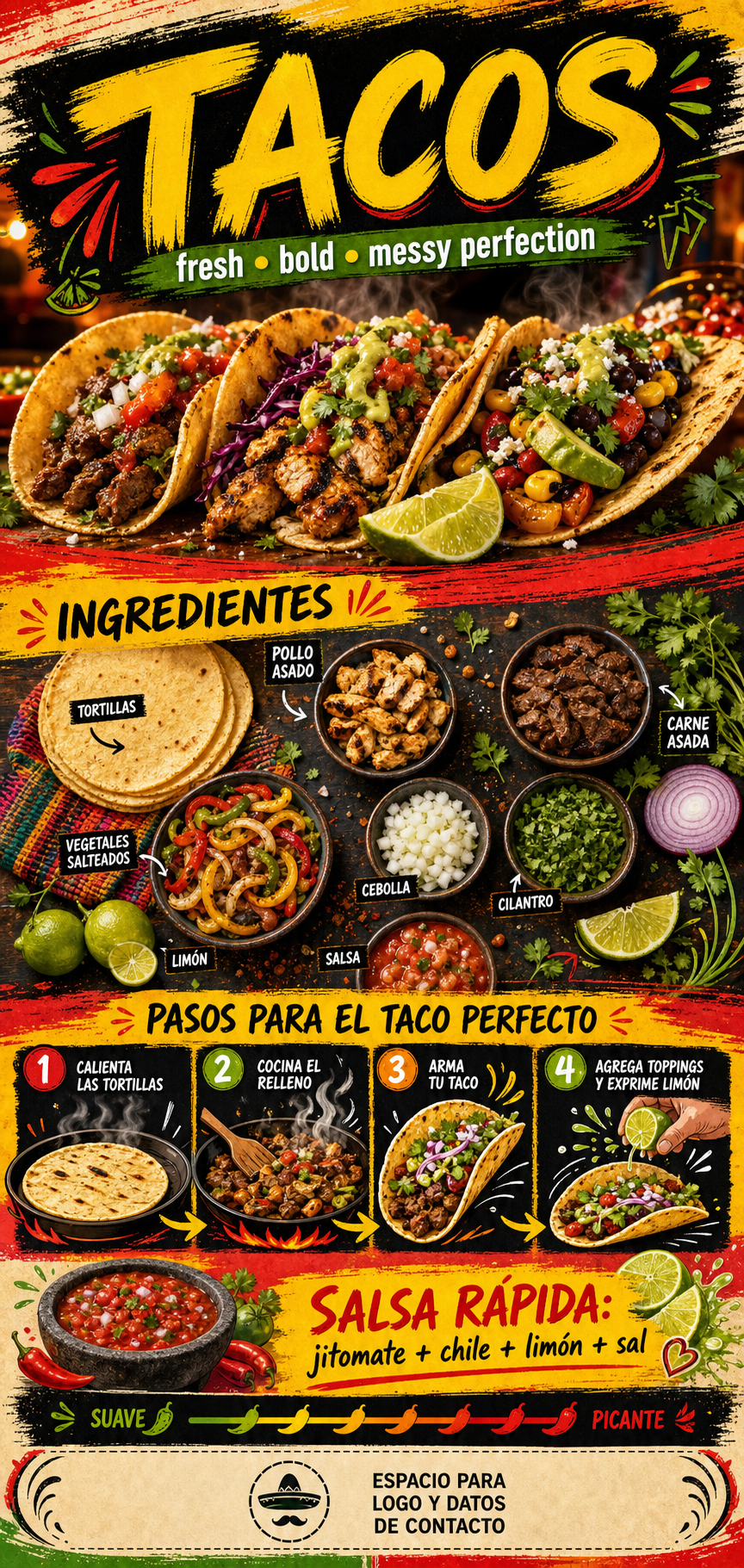 Banner Vinyl 2' x 6' · Comida