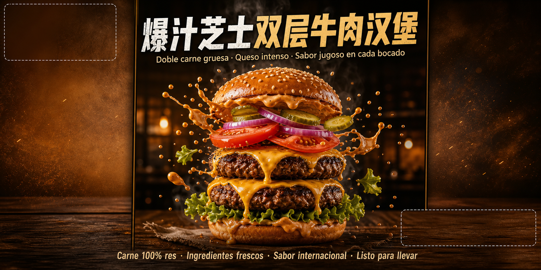 Banner Vinyl 3' x 6' · Comida