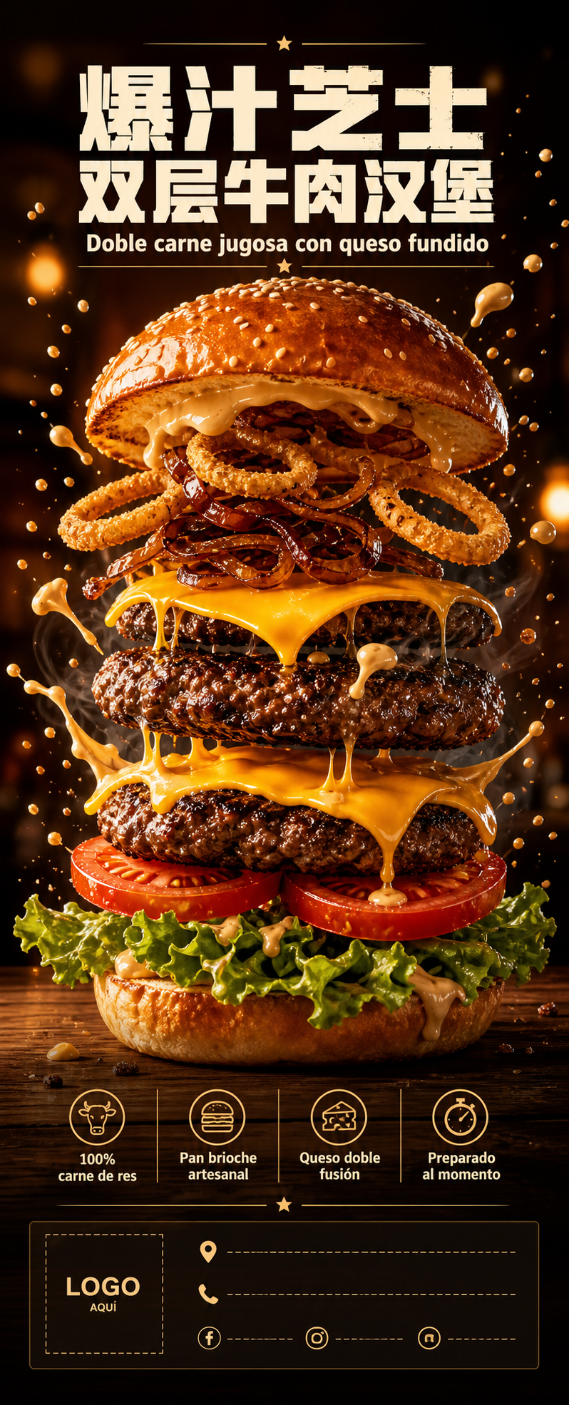 Banner Retráctil (Roll-Up) · Comida