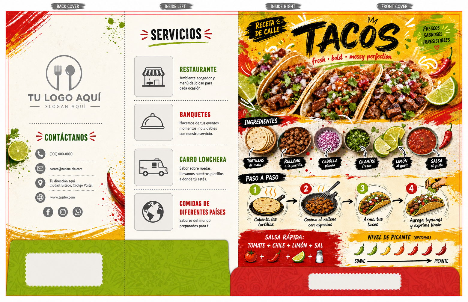 Folder de Presentación · Comida