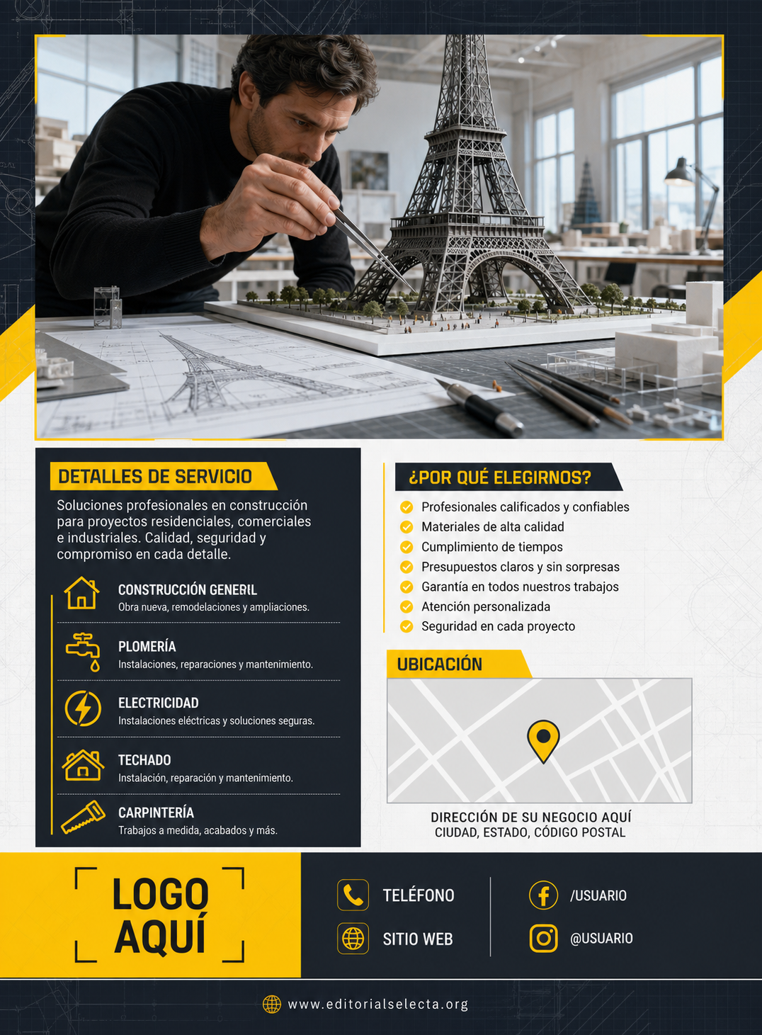 Volante Quarter Page · Construcción 2