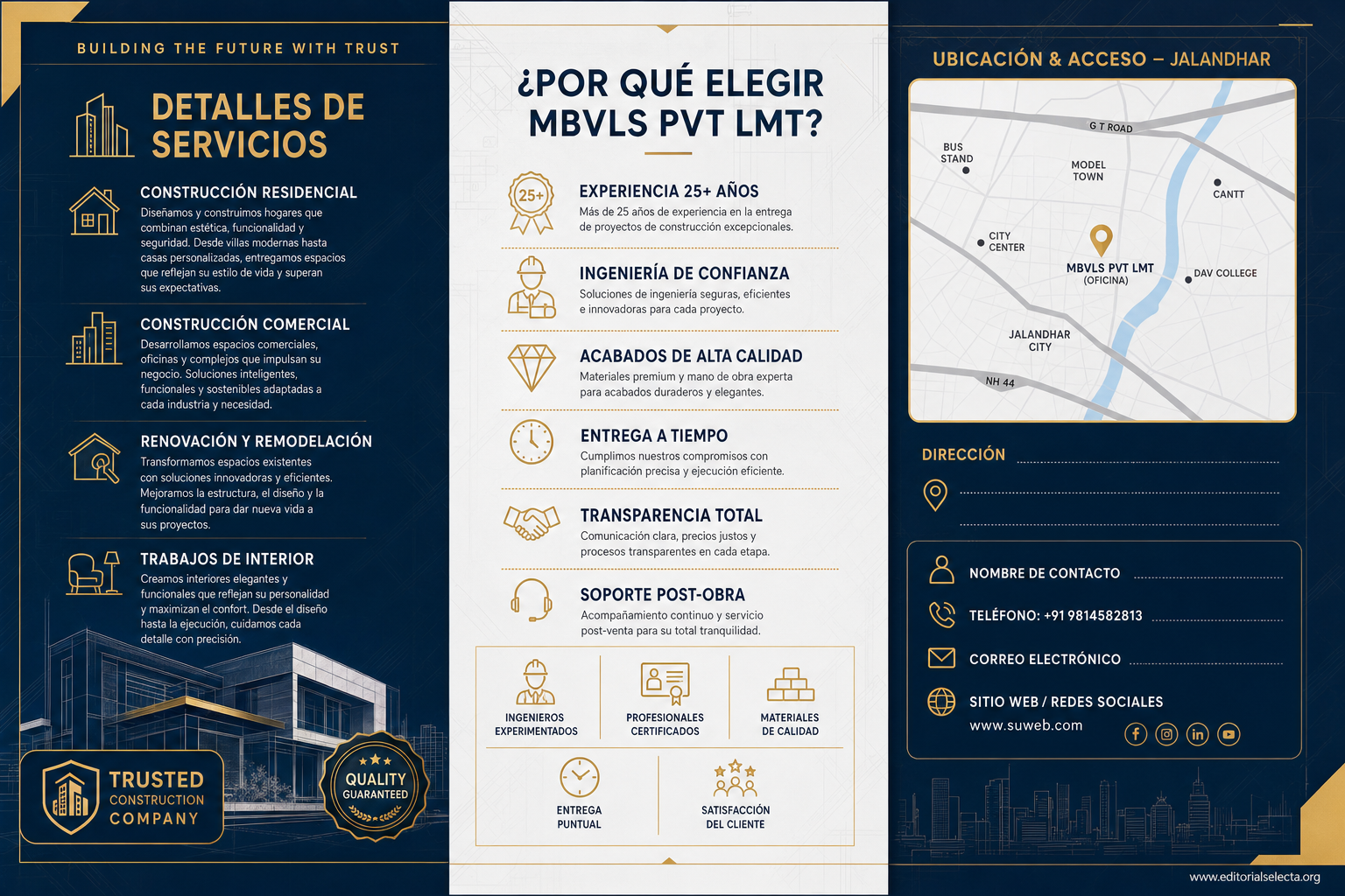 Brochure Tríptico · Construcción 2