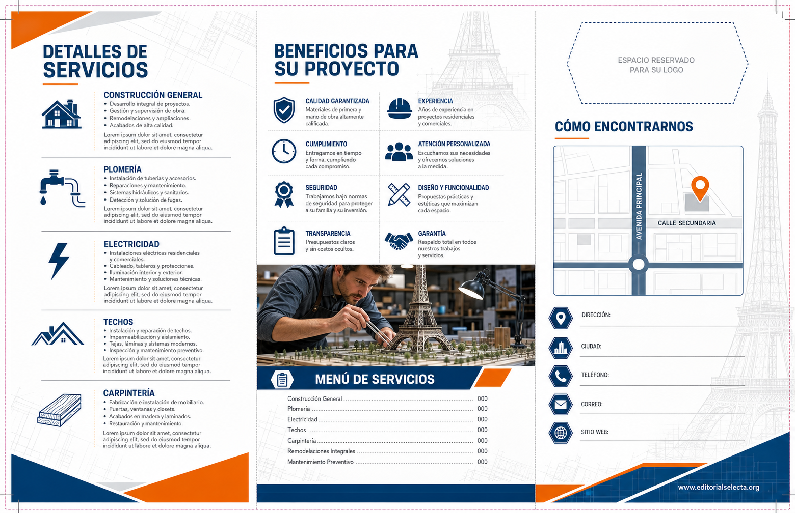 Brochure Tríptico · Construcción 2