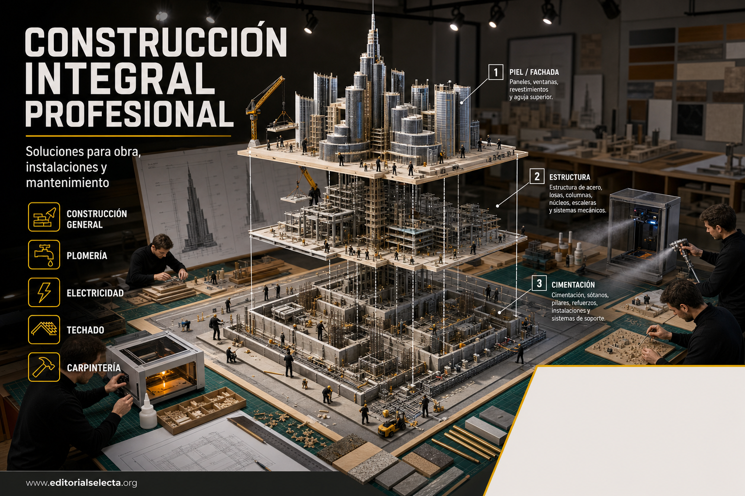 Menú Tríptico · Construcción