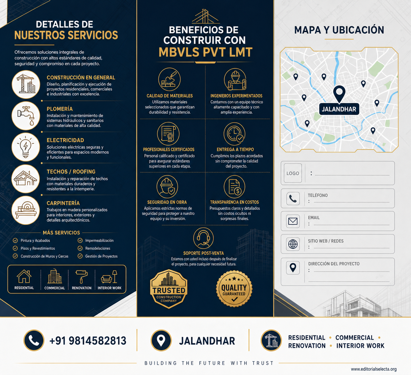Menú Tríptico · Construcción 2
