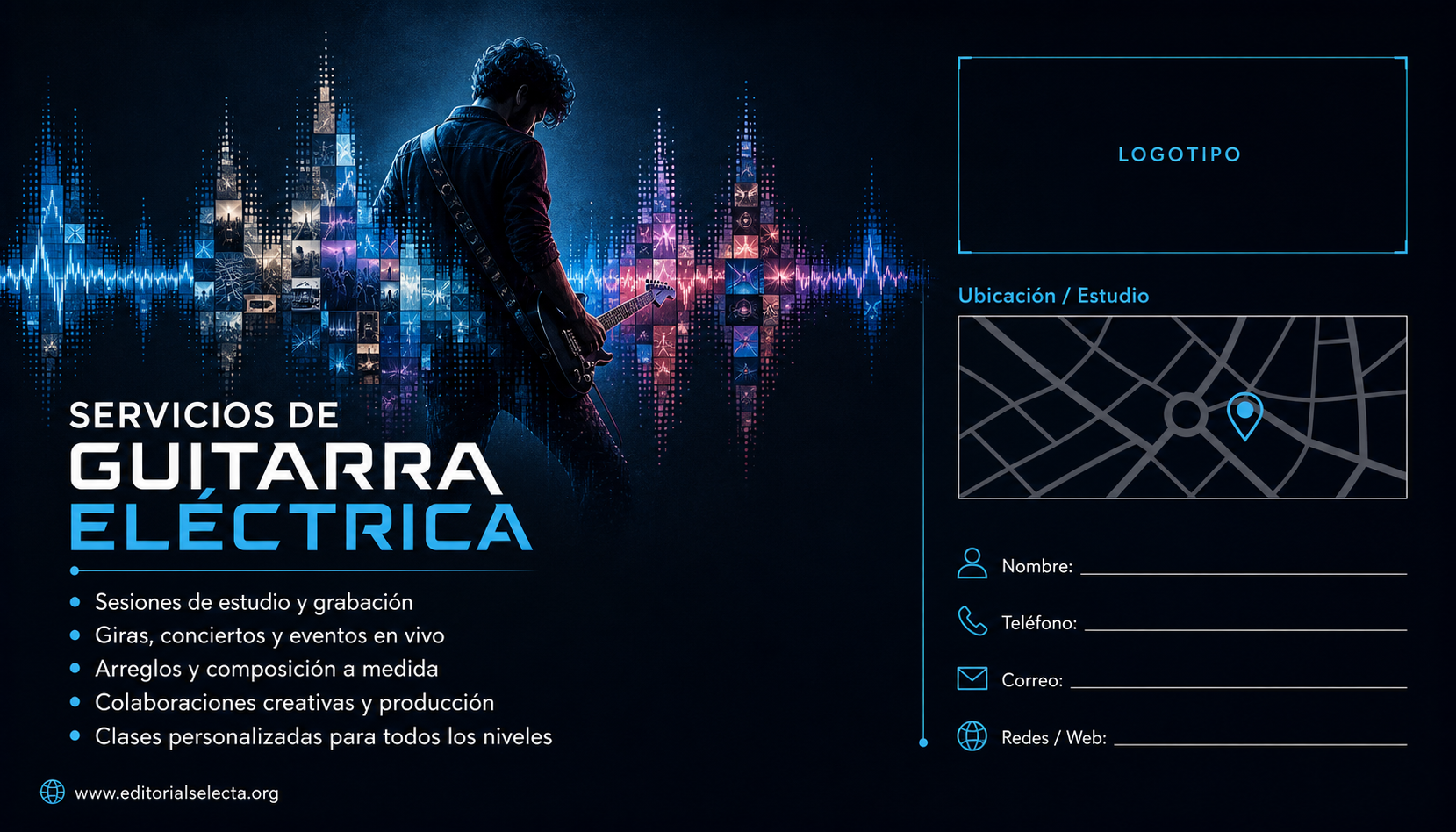Tarjeta de Presentación Estándar · Musicos 2