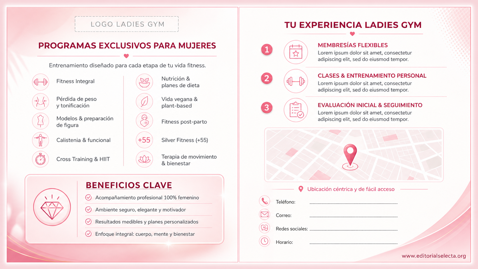 Tarjeta Doble (plegable) · Fitness 2