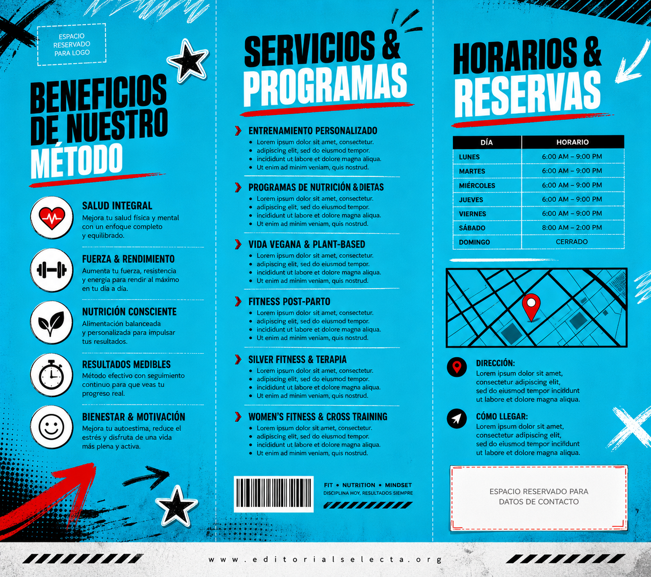 Menú Tríptico · Fitness 2