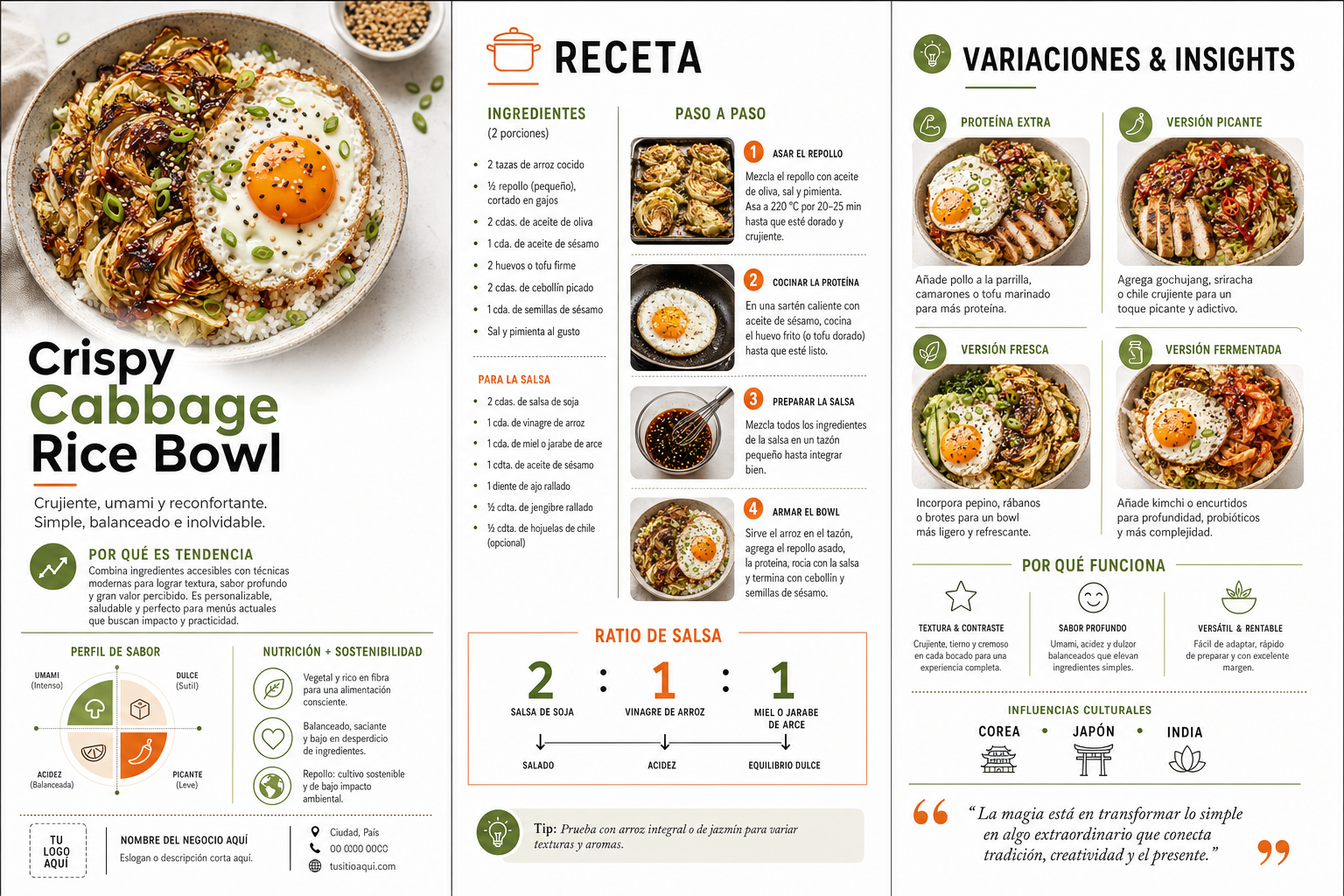 Volante Quarter Page · Comidas