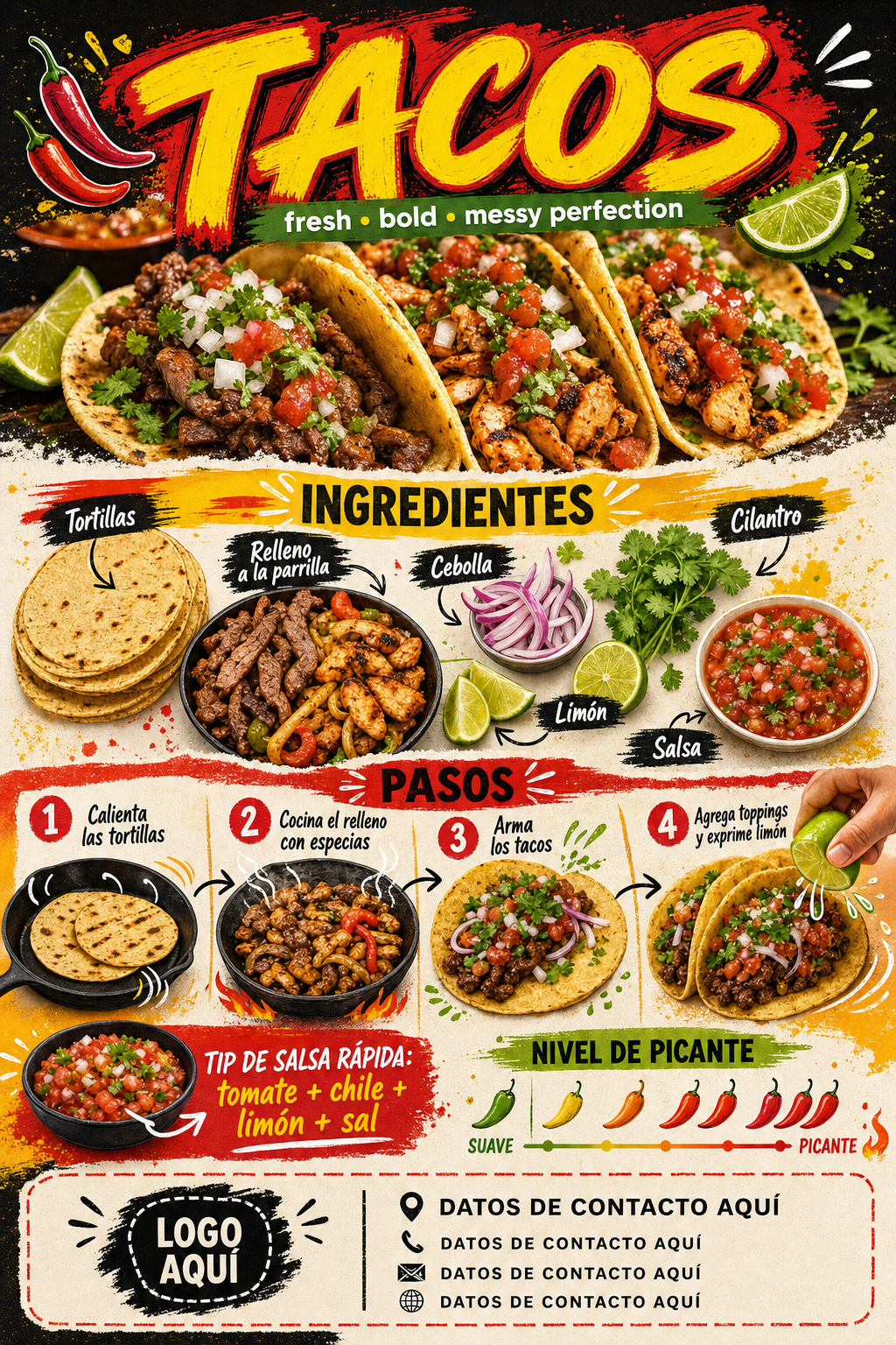 Flyer Media Carta · Comidas