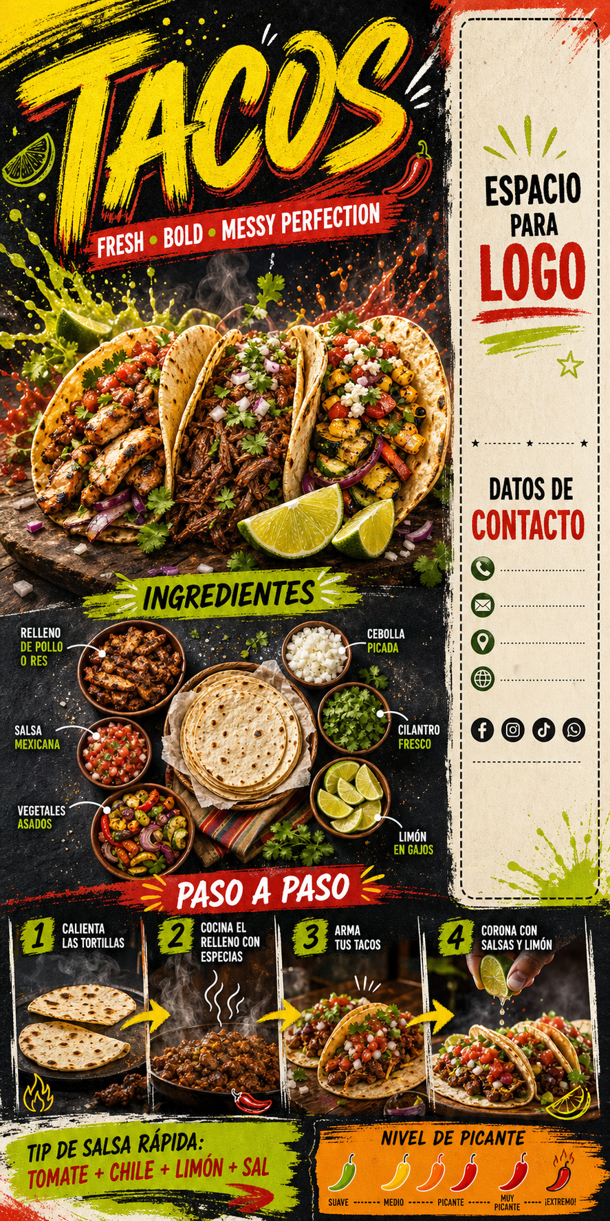 Banner Vinyl 4' x 8' · Comidas