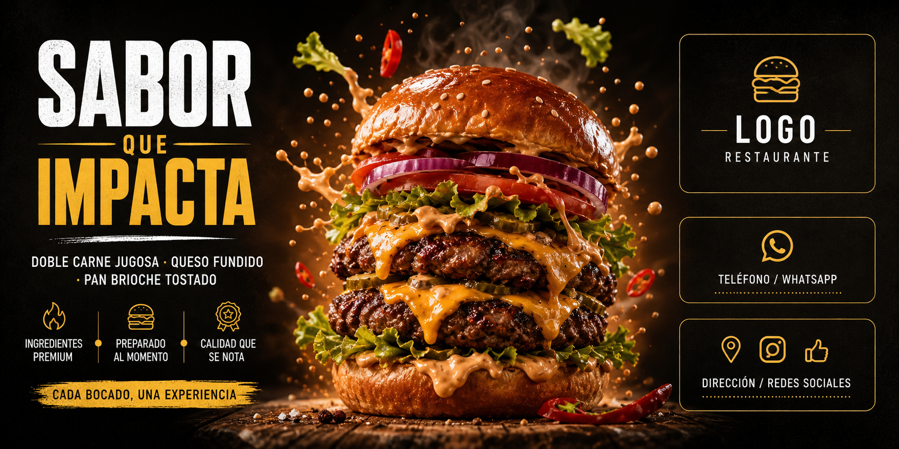 Banner Vinyl 4' x 8' · Comidas