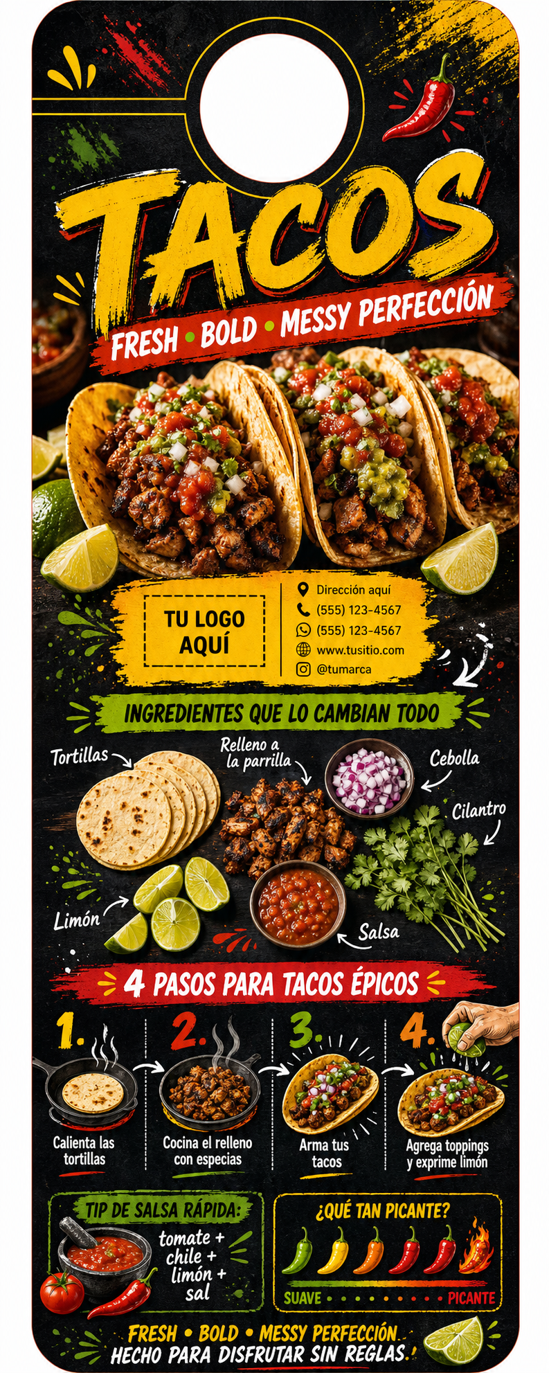 Door Hanger · Comidas