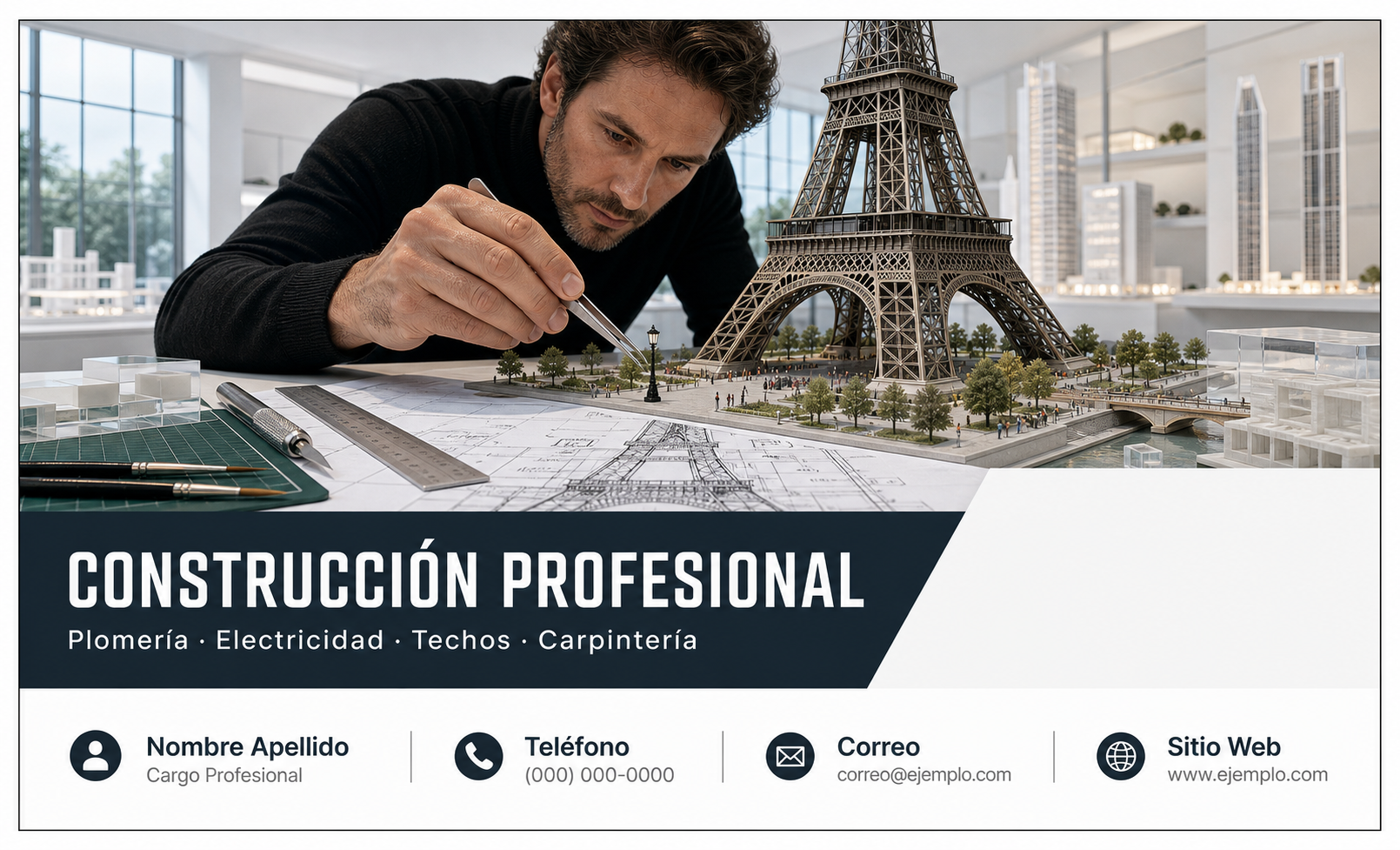 Tarjeta de Presentación Estándar · Construcción