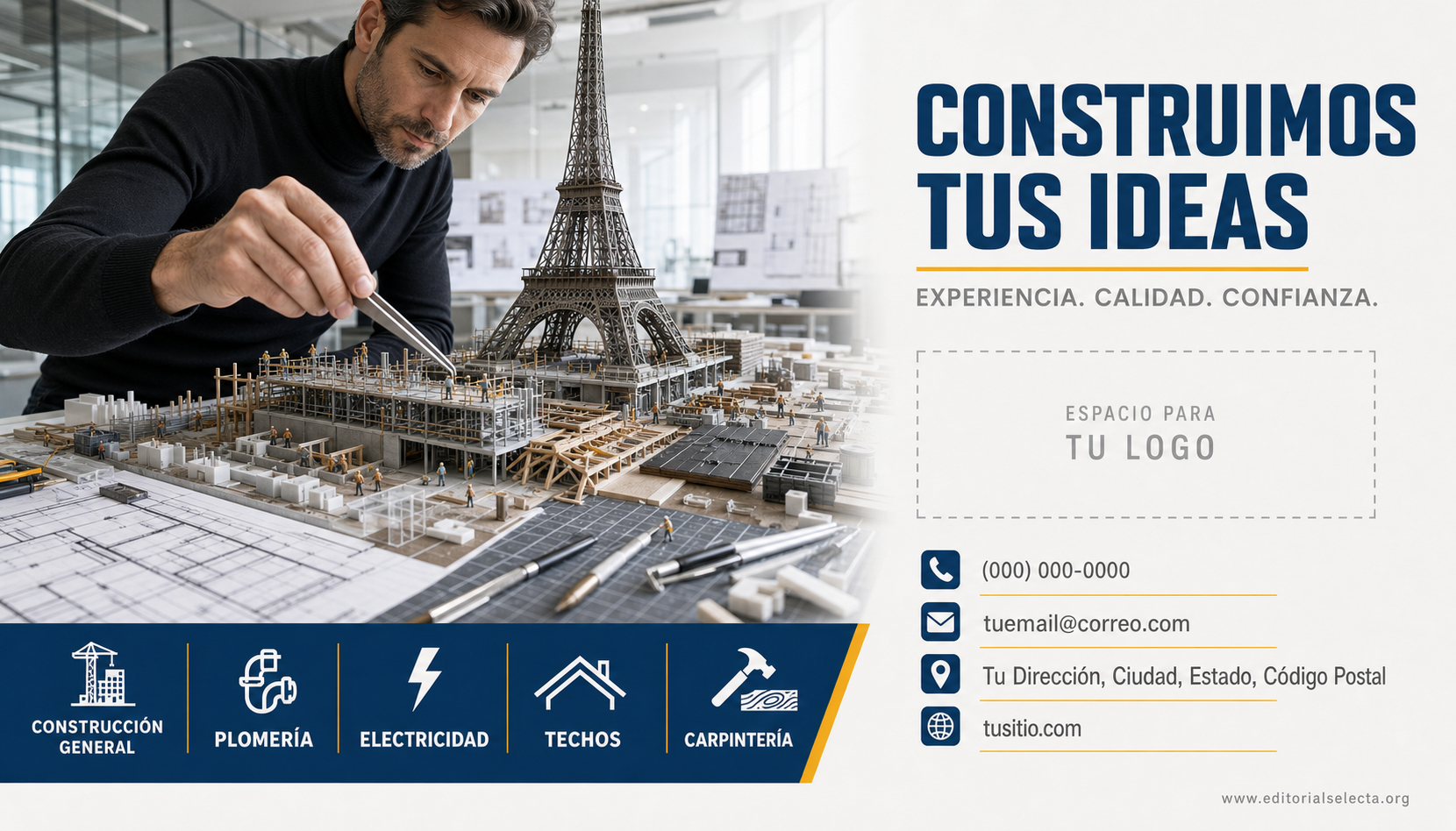 Tarjeta Doble (plegable) · Construcción