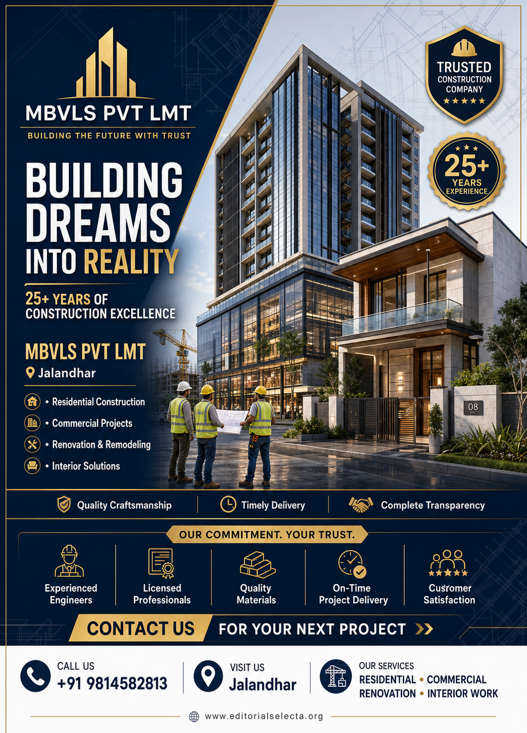 Volante Quarter Page · Construcción