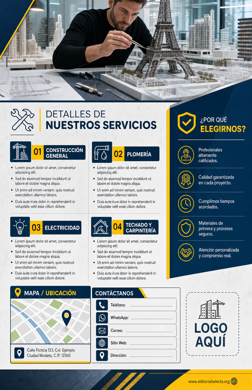Flyer Media Carta · Construcción 2