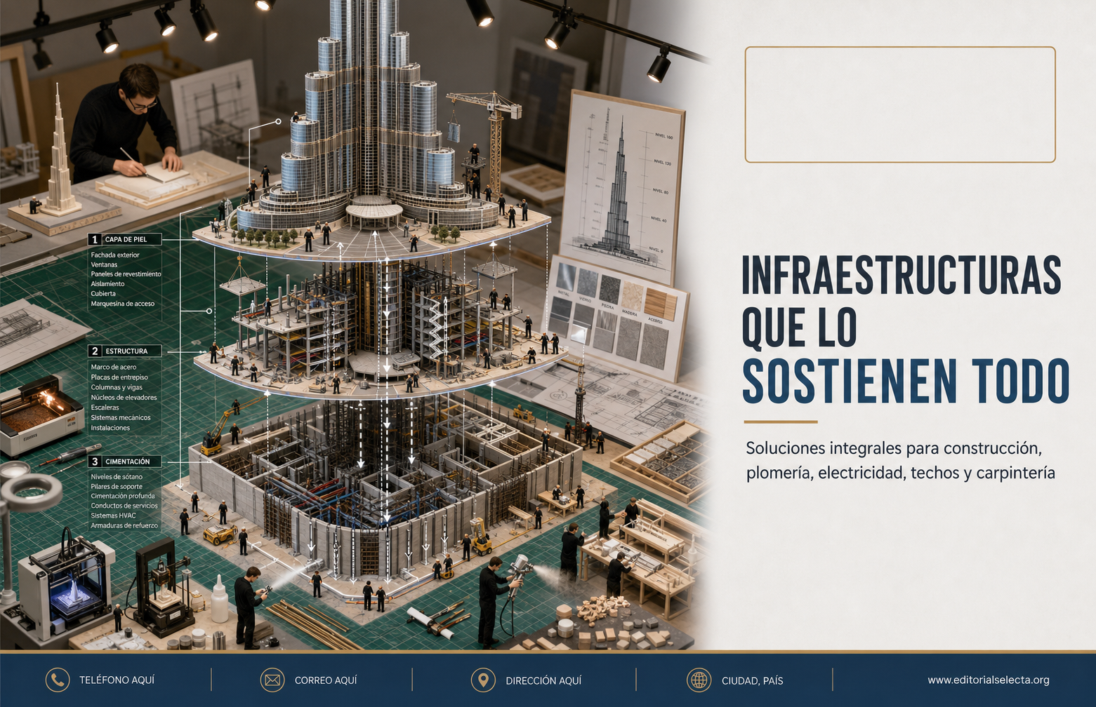 Brochure Tríptico · Construcción