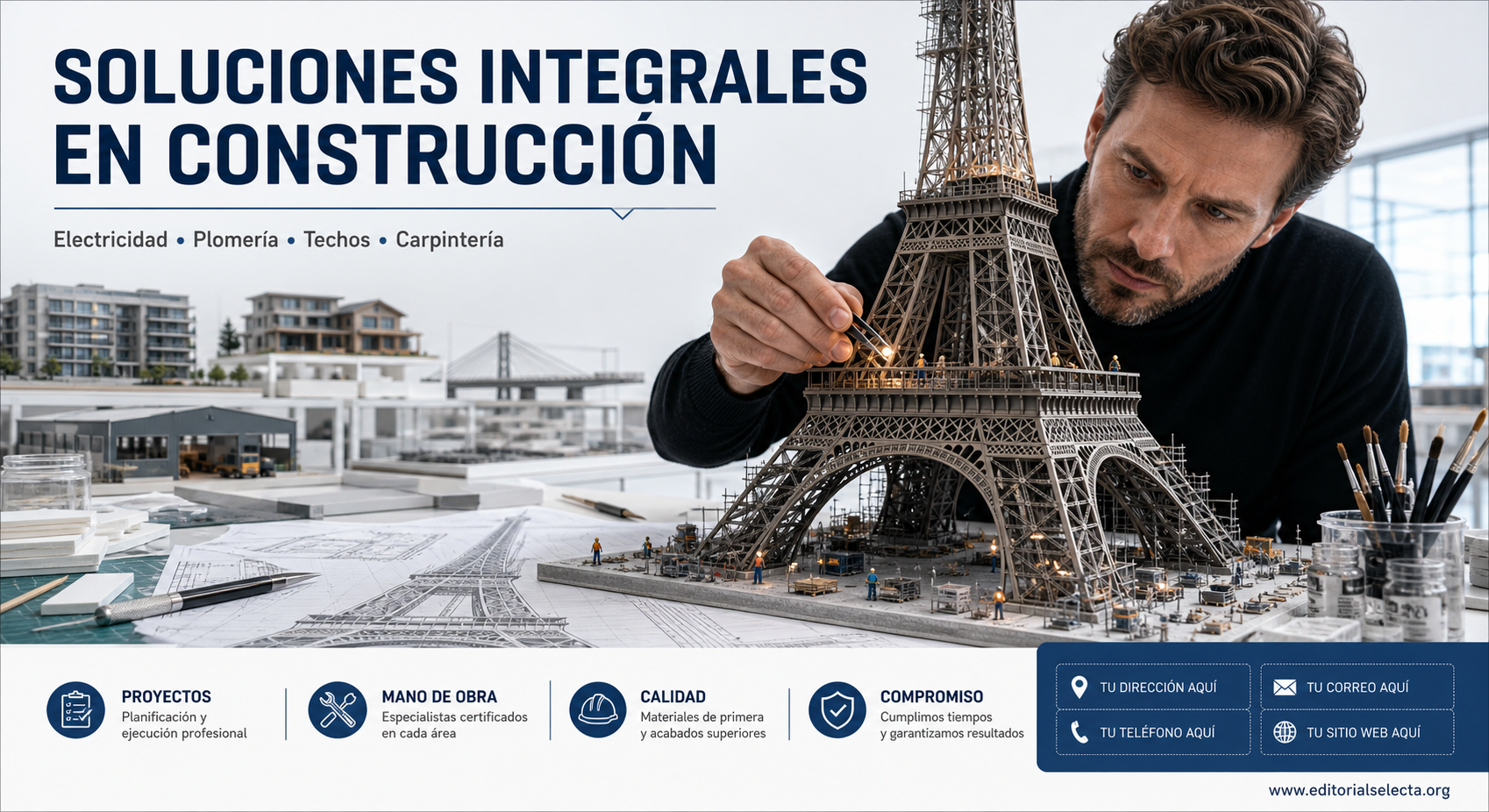 Menú Tríptico · Construcción