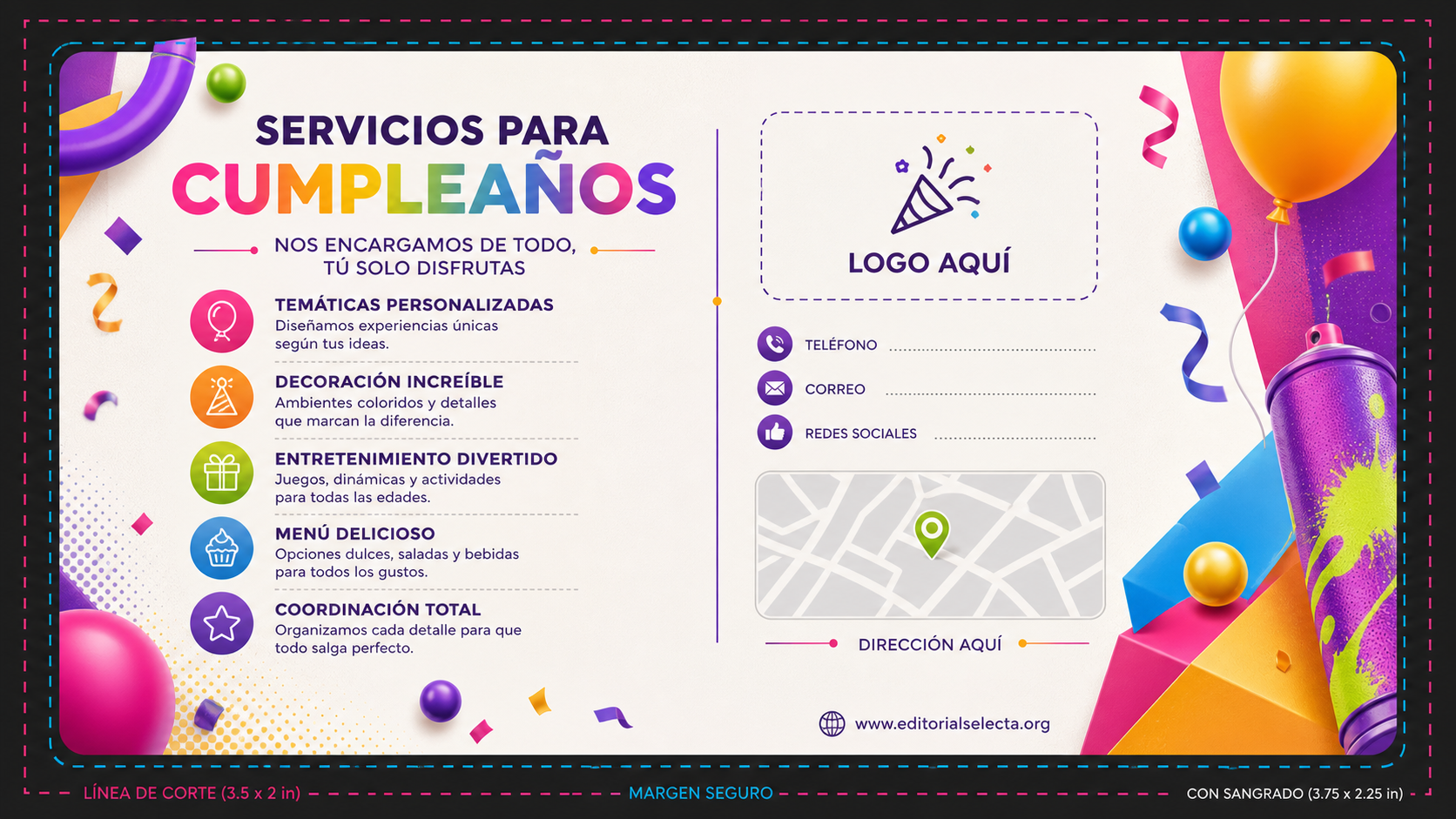Tarjeta de Presentación Estándar · Fiestas o Reuniones 2