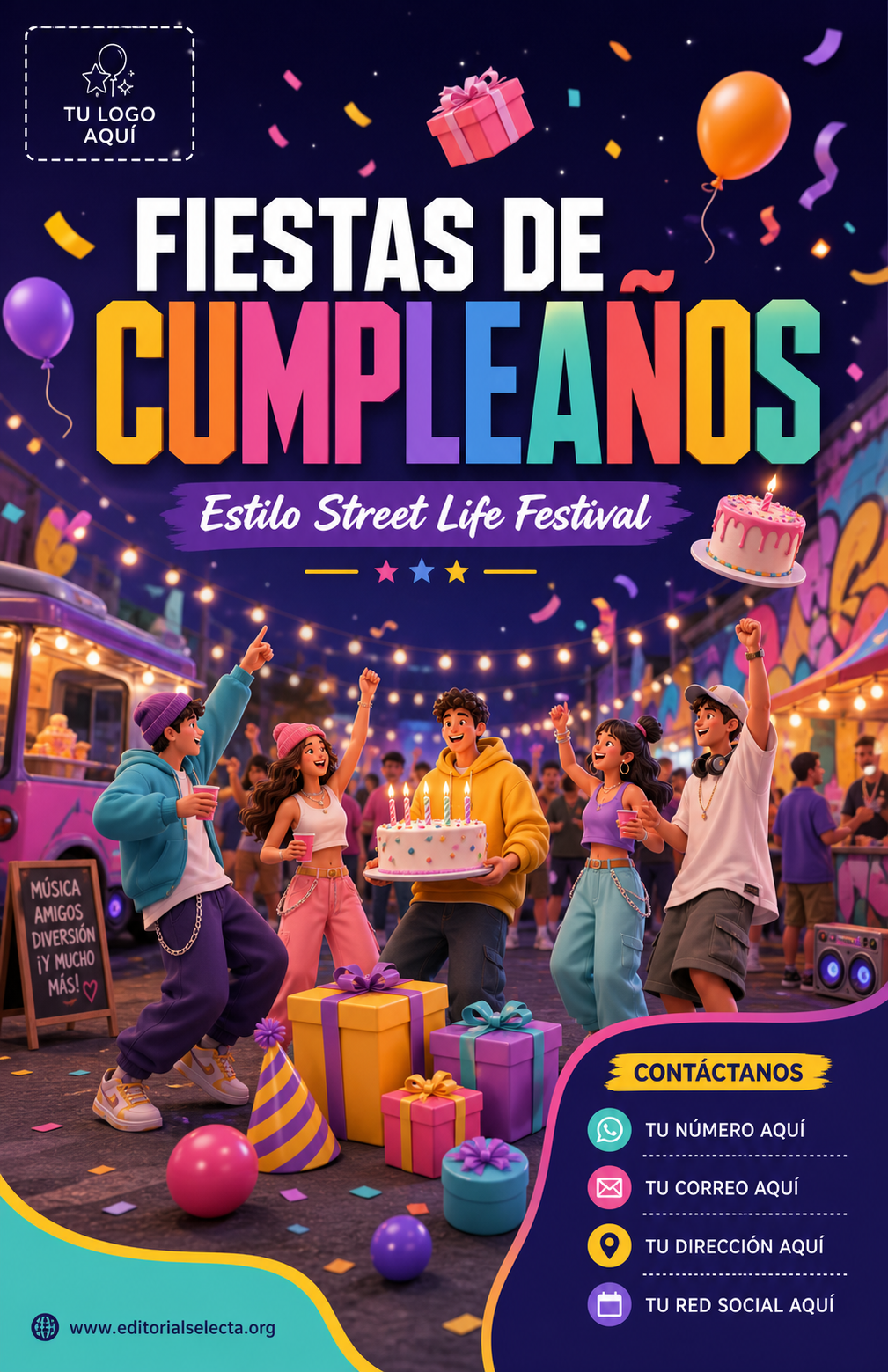 Flyer Media Carta · Fiestas o Reuniones