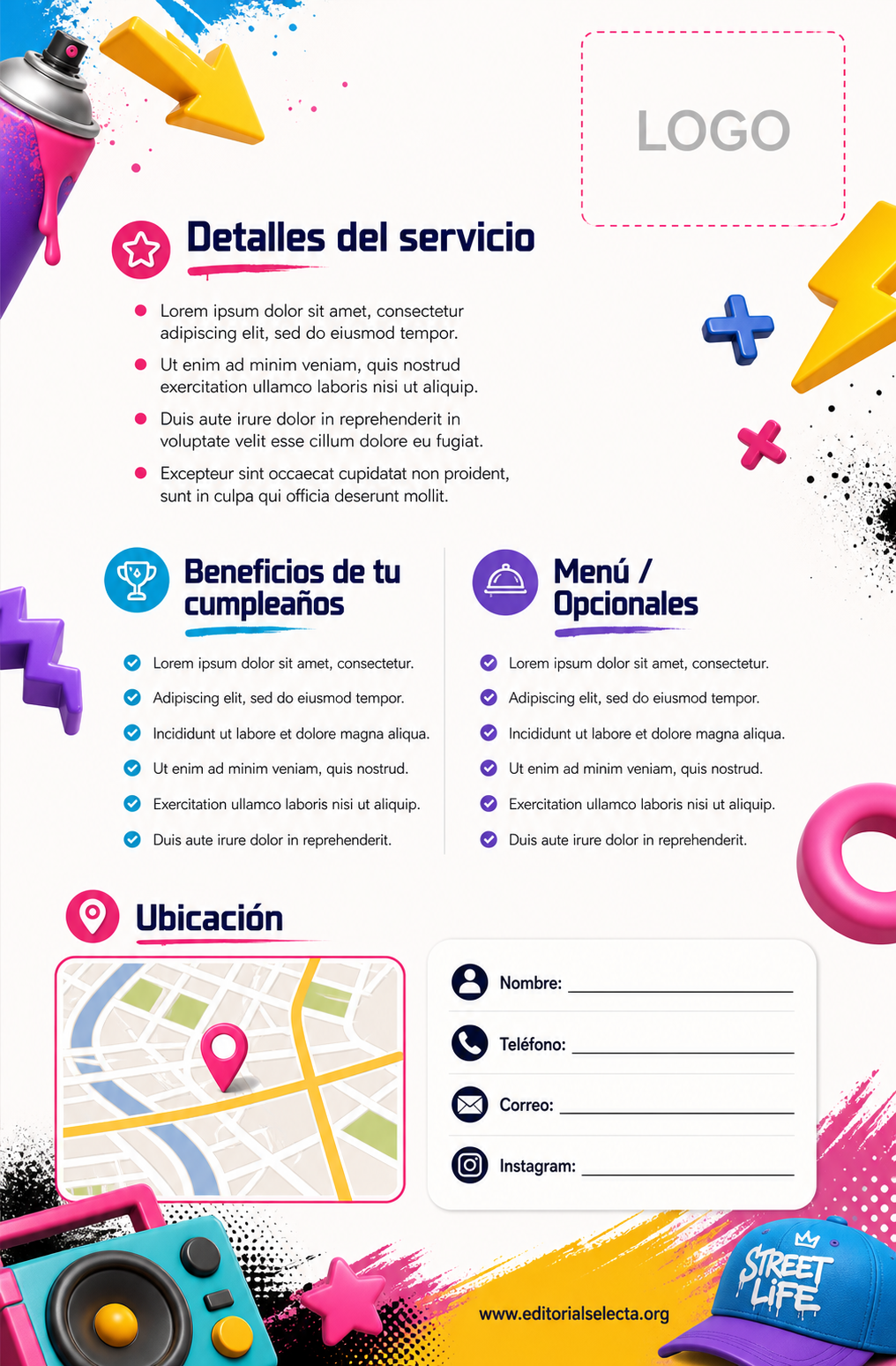 Flyer Media Carta · Fiestas o Reuniones 2