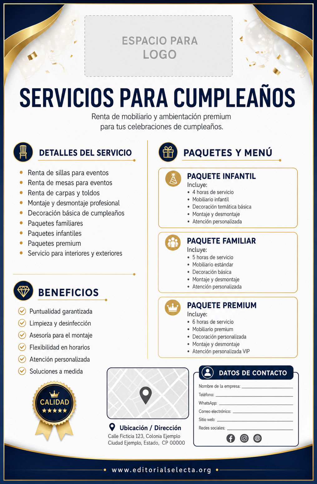 Flyer Media Carta · Fiestas o Reuniones 2