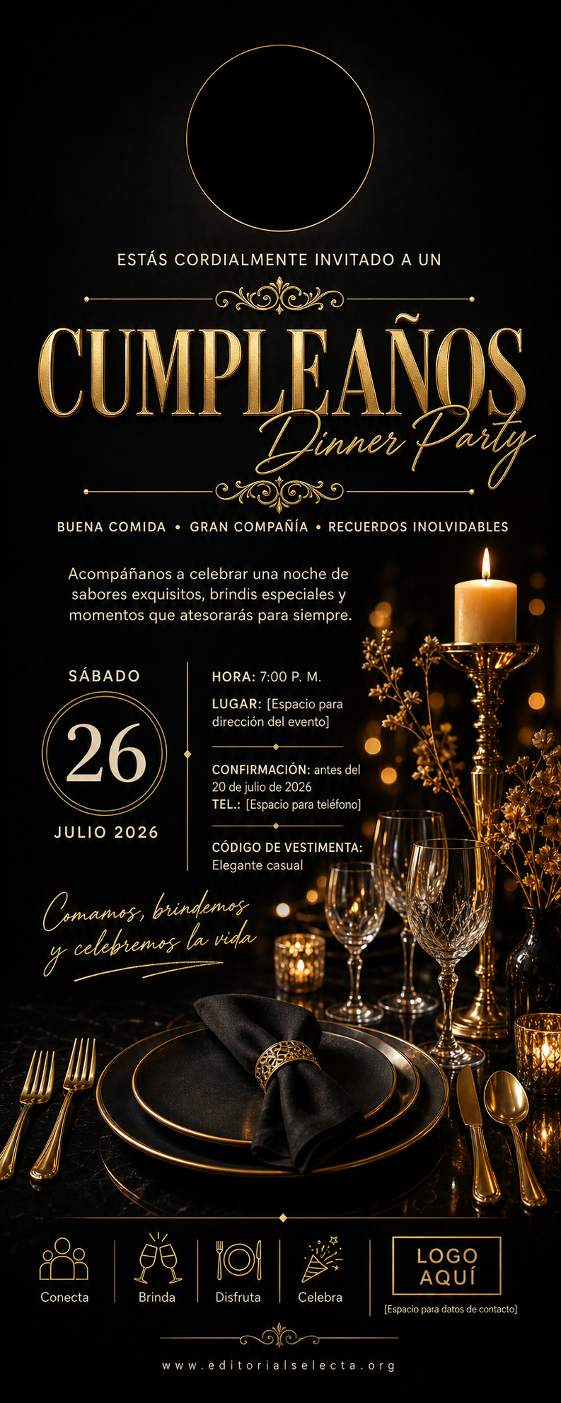 Door Hanger · Fiestas o Reuniones
