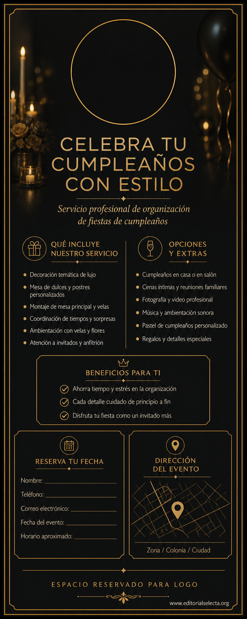 Door Hanger Reverso · Fiestas o Reuniones