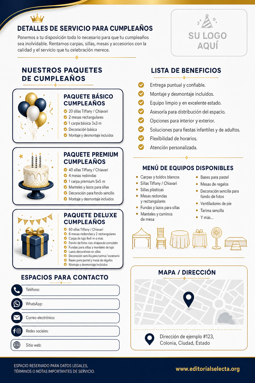 Flyer Carta Completa · Fiestas o Reuniones 2