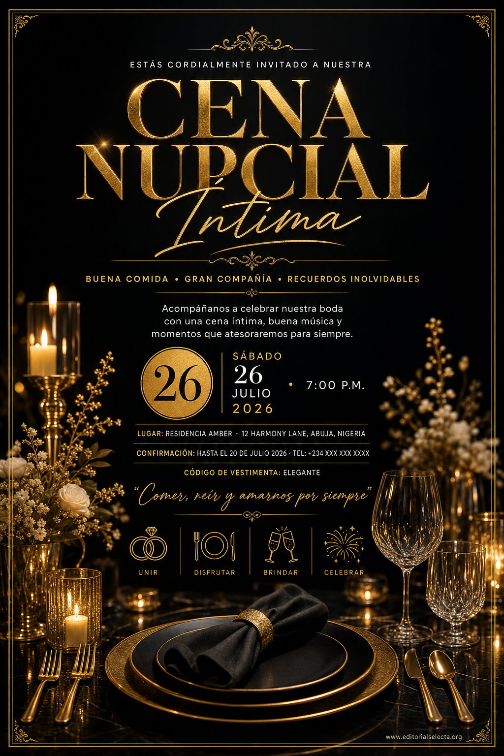 Flyer Media Carta · Fiestas o Reuniones