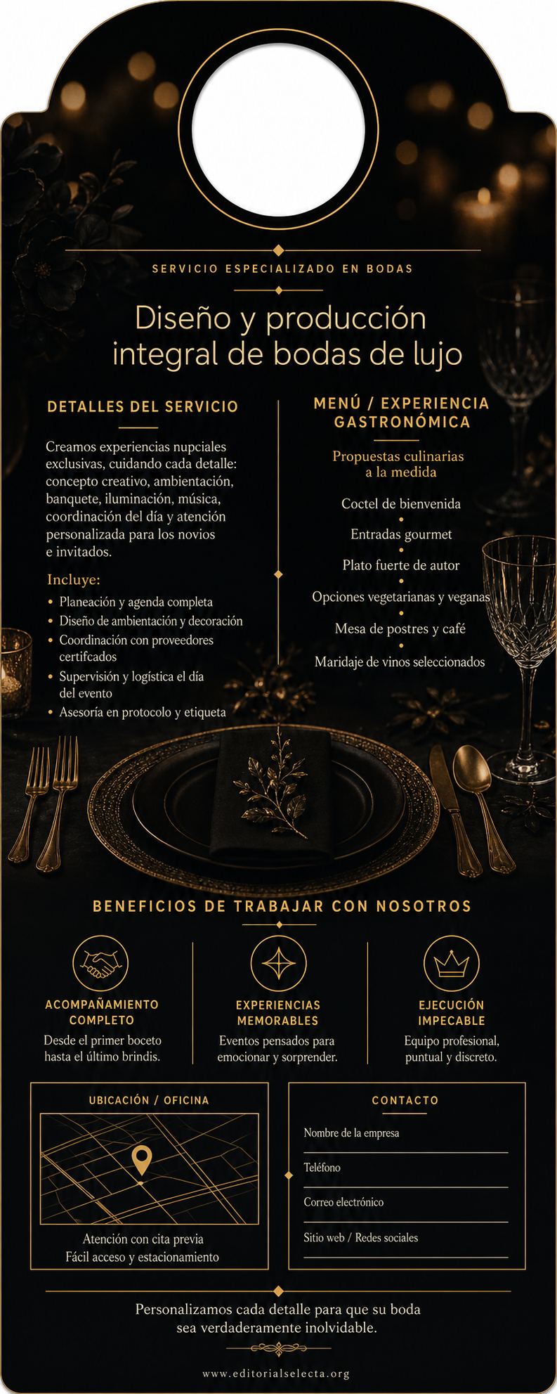 Door Hanger Reverso · Fiestas o Reuniones