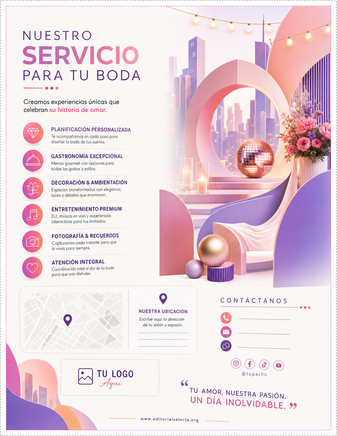 Flyer Carta Completa Reverso · Fiestas o Reuniones