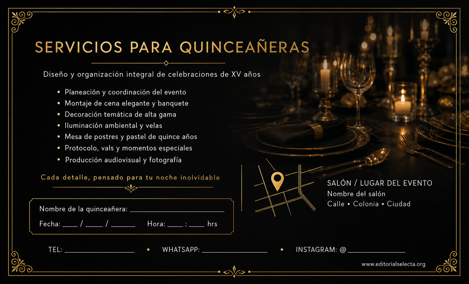 Tarjeta de Presentación Estándar · Fiestas o Reuniones 2