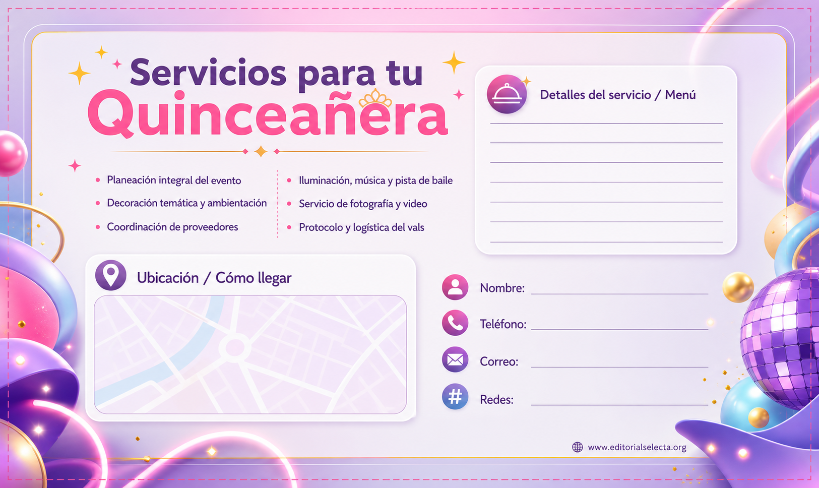 Tarjeta de Presentación Estándar · Fiestas o Reuniones 2