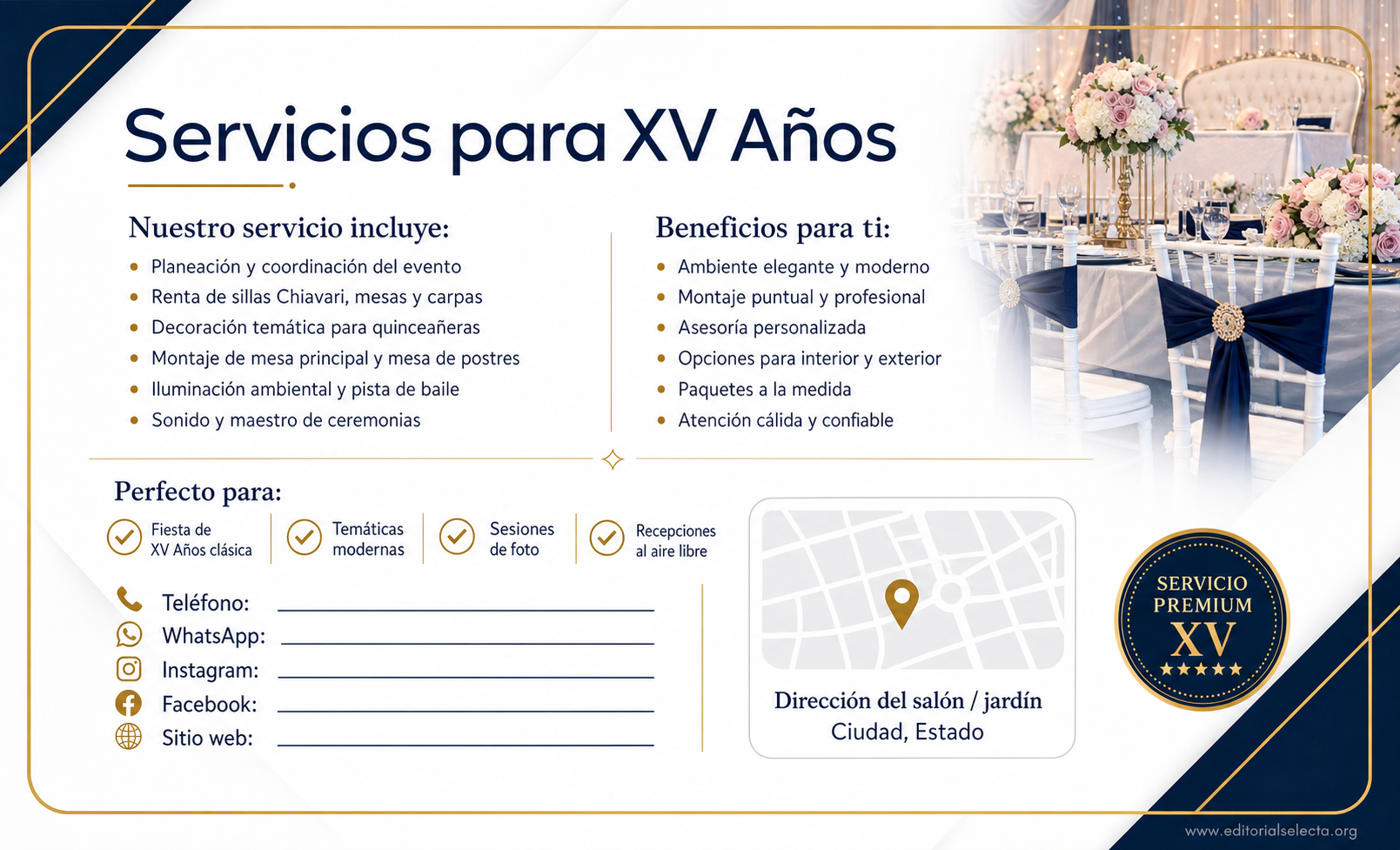 Tarjeta de Presentación Estándar · Fiestas o Reuniones 2
