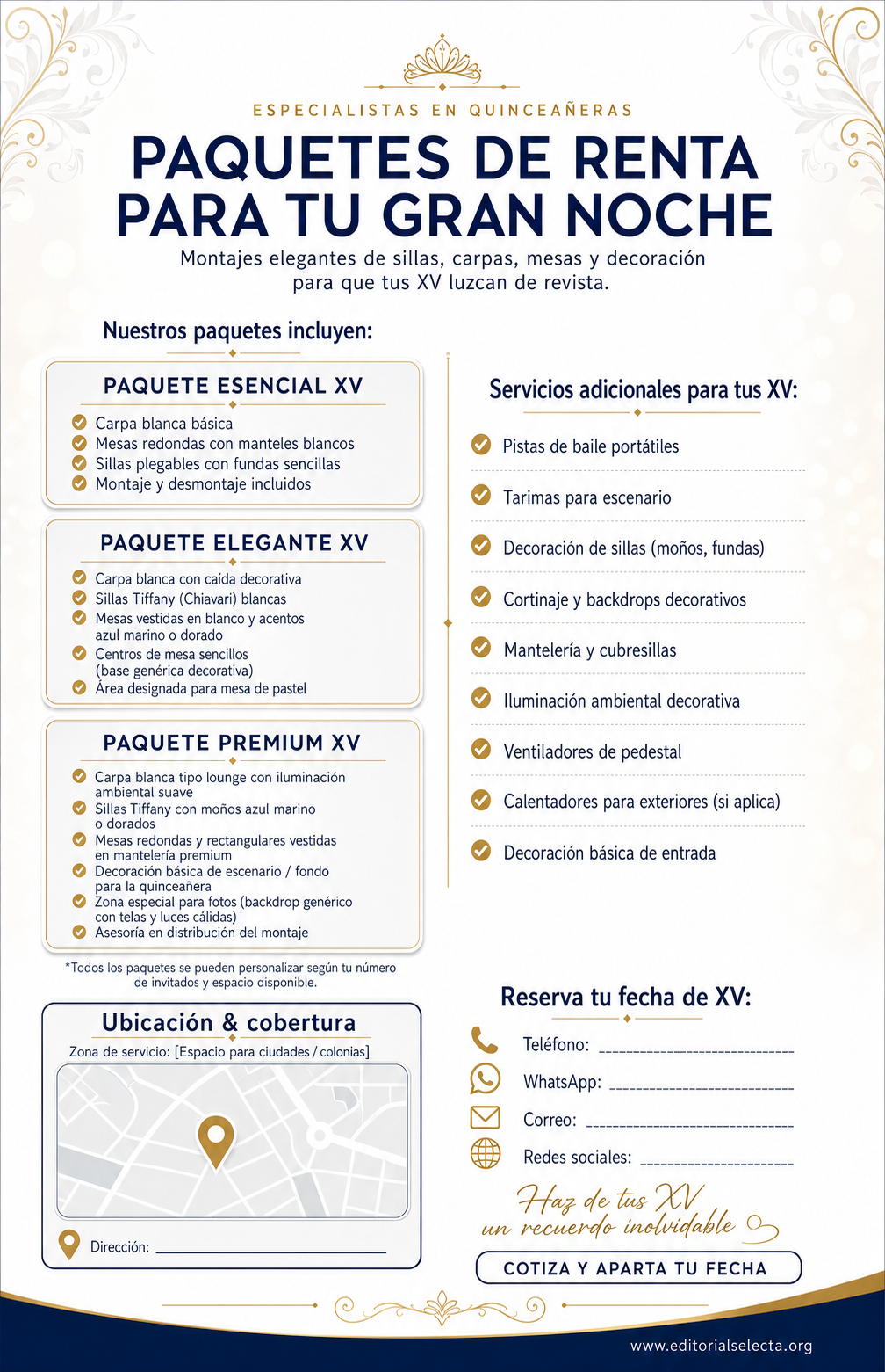 Flyer Media Carta · Fiestas o Reuniones 2