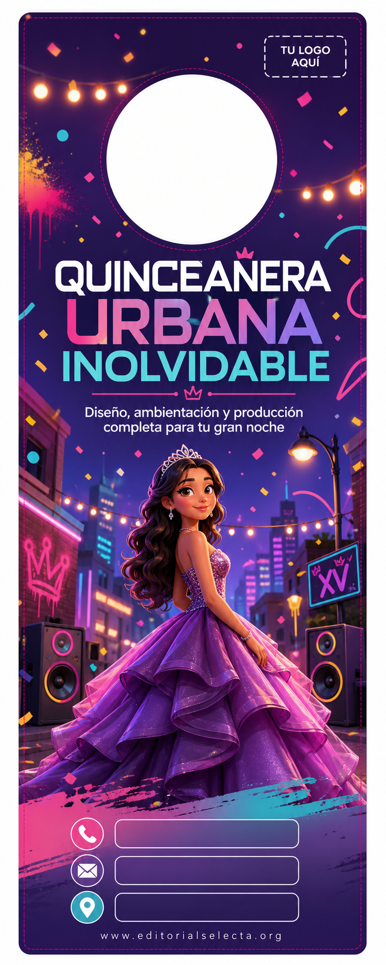 Door Hanger · Fiestas o Reuniones