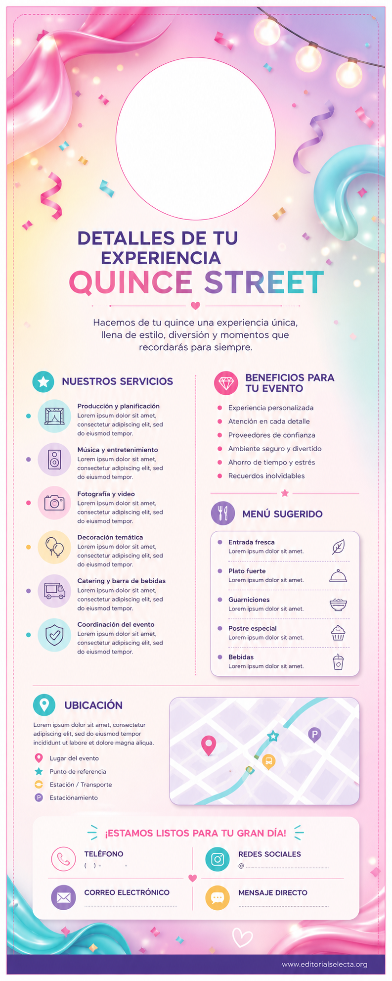 Door Hanger Reverso · Fiestas o Reuniones
