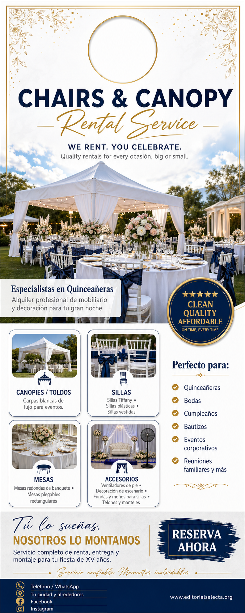 Door Hanger · Fiestas o Reuniones