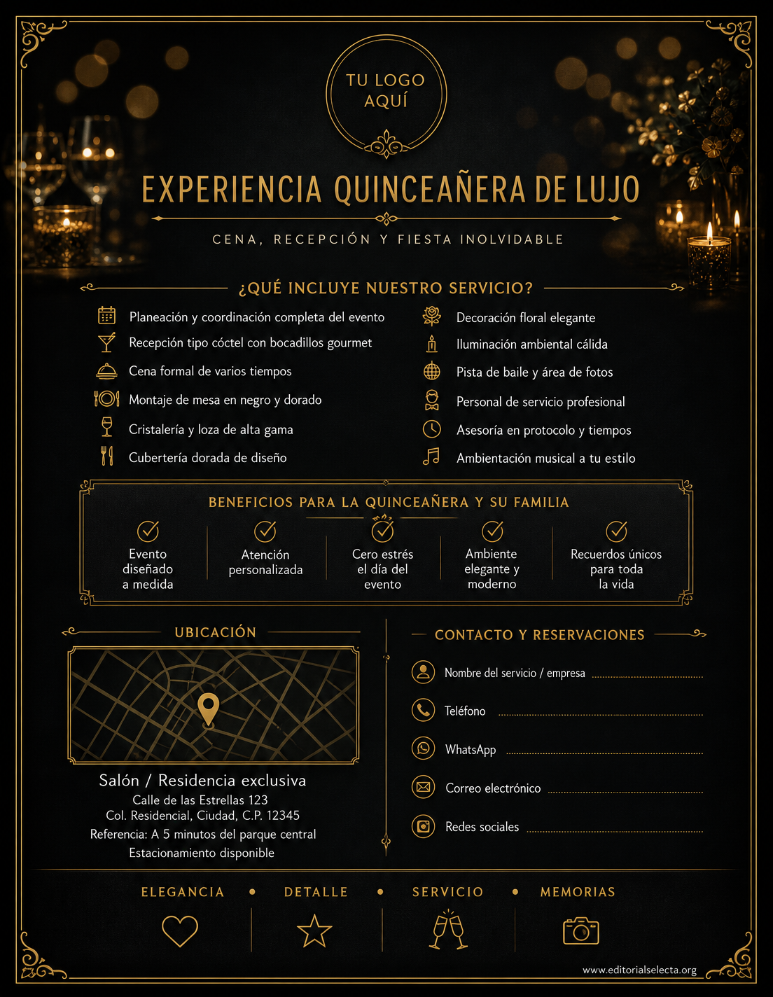 Flyer Carta Completa · Fiestas o Reuniones 2