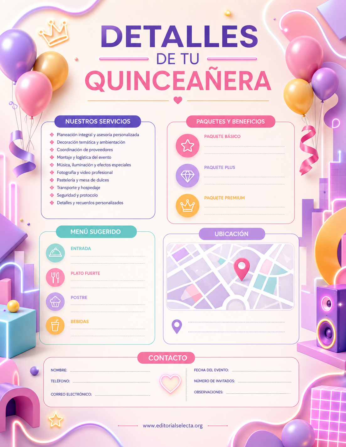 Flyer Carta Completa · Fiestas o Reuniones 2