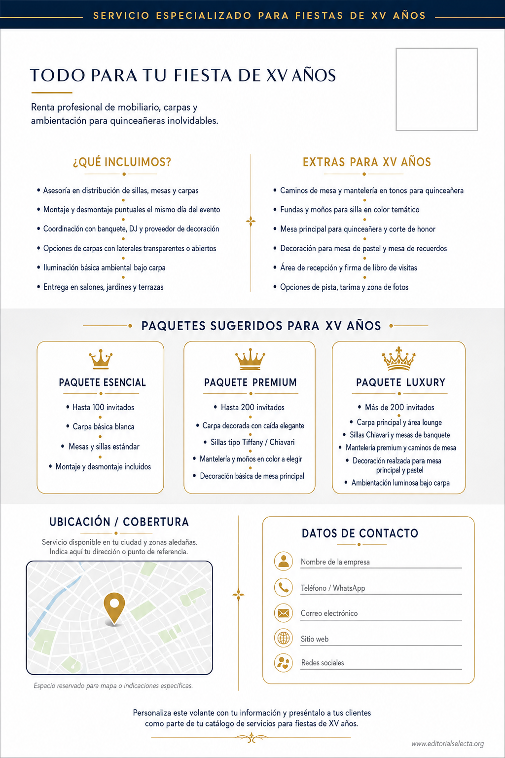 Flyer Carta Completa · Fiestas o Reuniones 2