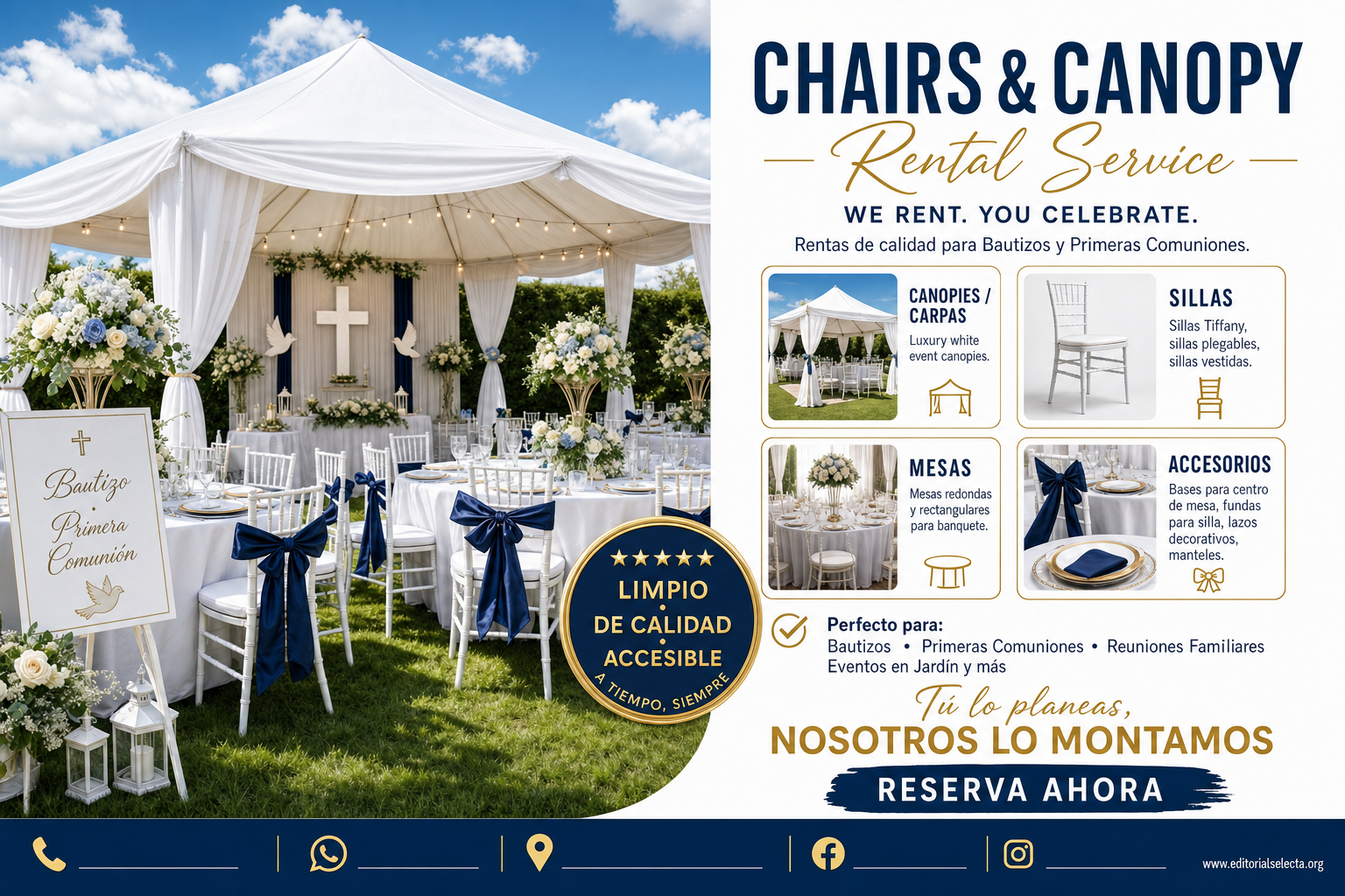 Tarjeta de Presentación Estándar · Fiestas o Reuniones