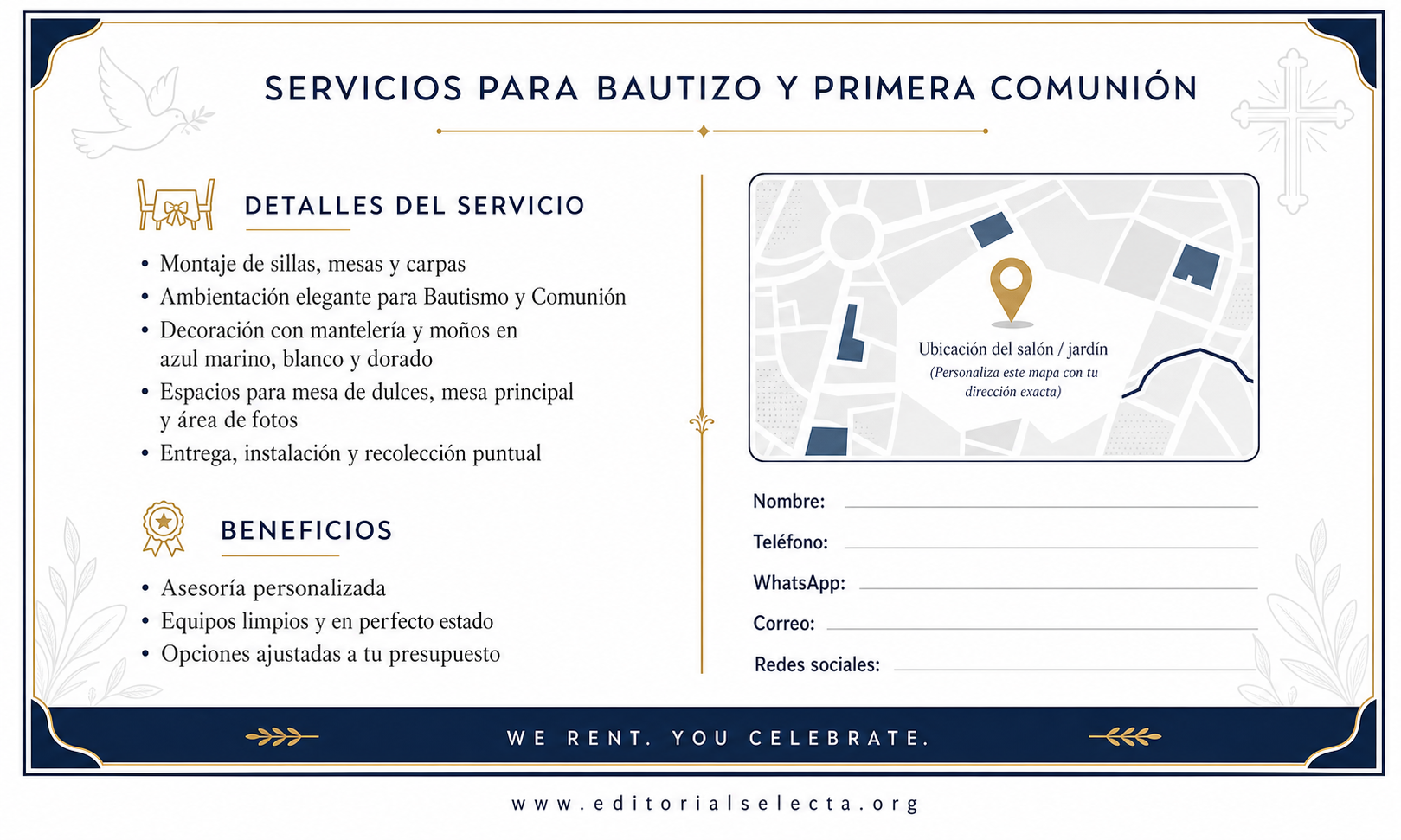 Tarjeta de Presentación Estándar · Fiestas o Reuniones 2