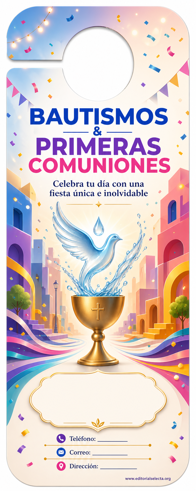 Door Hanger · Fiestas o Reuniones