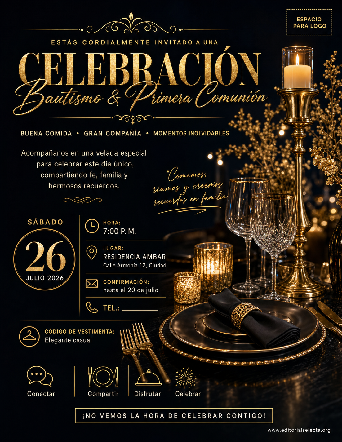 Flyer Carta Completa · Fiestas o Reuniones