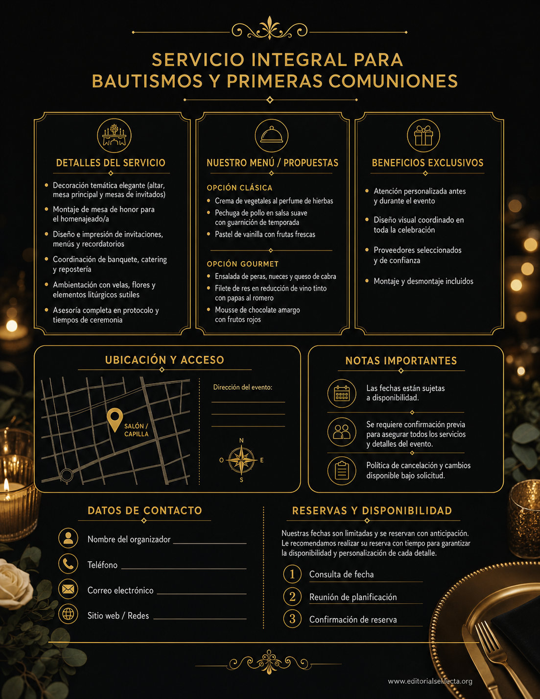 Flyer Carta Completa · Fiestas o Reuniones 2