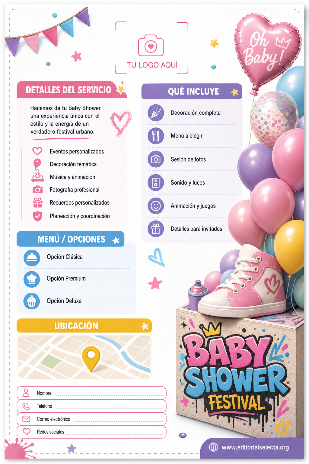 Flyer Media Carta · Fiestas o Reuniones 2